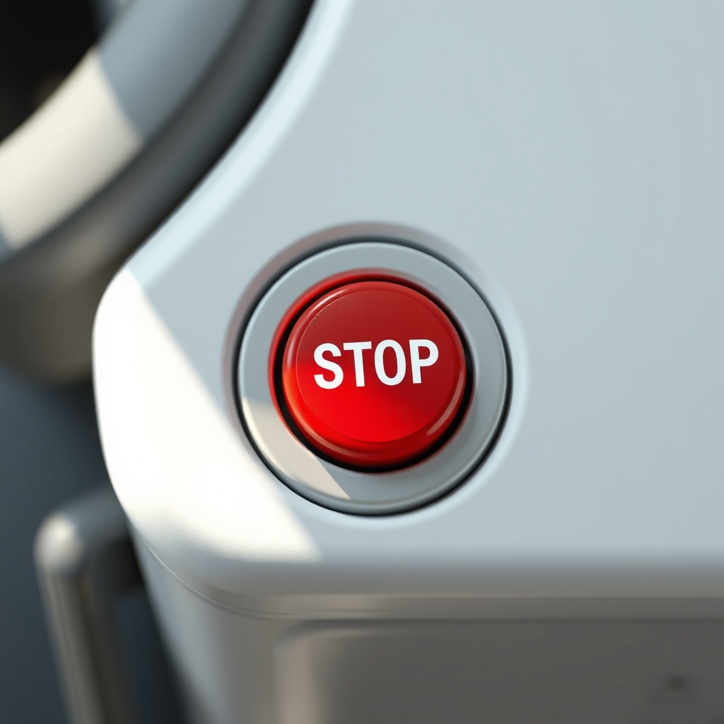 A clean photorealistic view of the Acorn 130 armrest control panel featuring the prominent